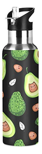 Keepreal Kawaii Avocado Fruta Botella De Agua Con P9qpm