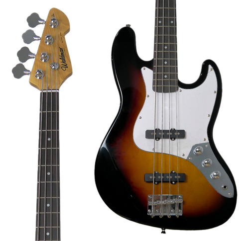 Baixo Waldman Jazz Bass Standard 4 Cordas Sunburst