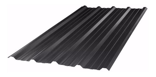 Chapa Trapezoidal Color Negra C25 X 5 Metros