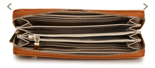 Guess Cartera Monedero Mujer Elegante Moda Color Light Cognac