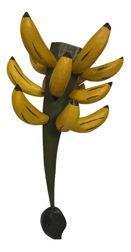 Cacho De Bananas Em Madeira Rústica Enfeite Decorações 2 Pça