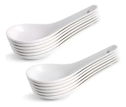 comprar Pack 100 Cucharas De Ceramica Para Ceviche Aperitivo Coctel