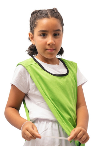 Kit C/20 Coletes Infantil De Futebol Treino Jogosimples1 Fit Cor Verde