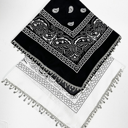 Bandana Com Borlas, Lenços De Caxemira Ocidental, A La Mo