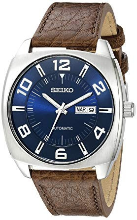 Reloj Seiko Con Correa Azul De Cuero Marrón Para Hombre De S