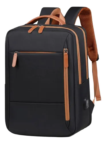 Mochila Viagem Notebook Grande Premium Reforçada Impermeável Preto Liso