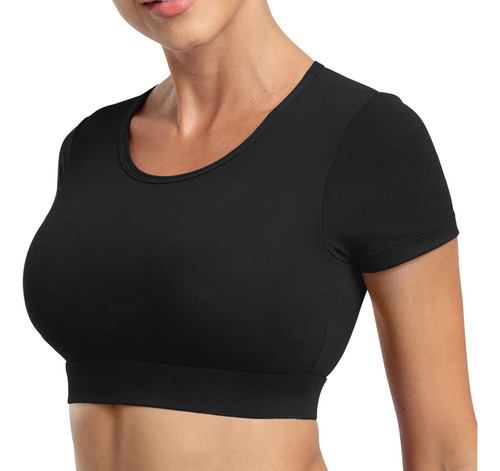 Camiseta De Entrenamiento Sin Espalda Para Mujer Con Almohad