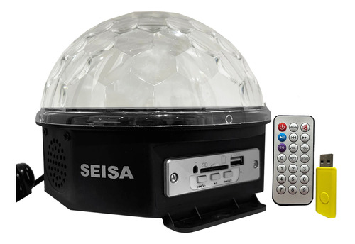 Media Esfera C/soporte Led Rgb Audio Rítmica Fiestas/eventos