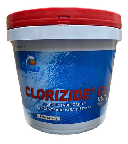 Tricloro, (cloro) Clorizide 91 Tableta, 4kg Spin Albercas