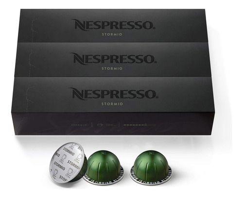 Cápsulas De Café Nespresso Vertuo Stormio, 30 Unidades