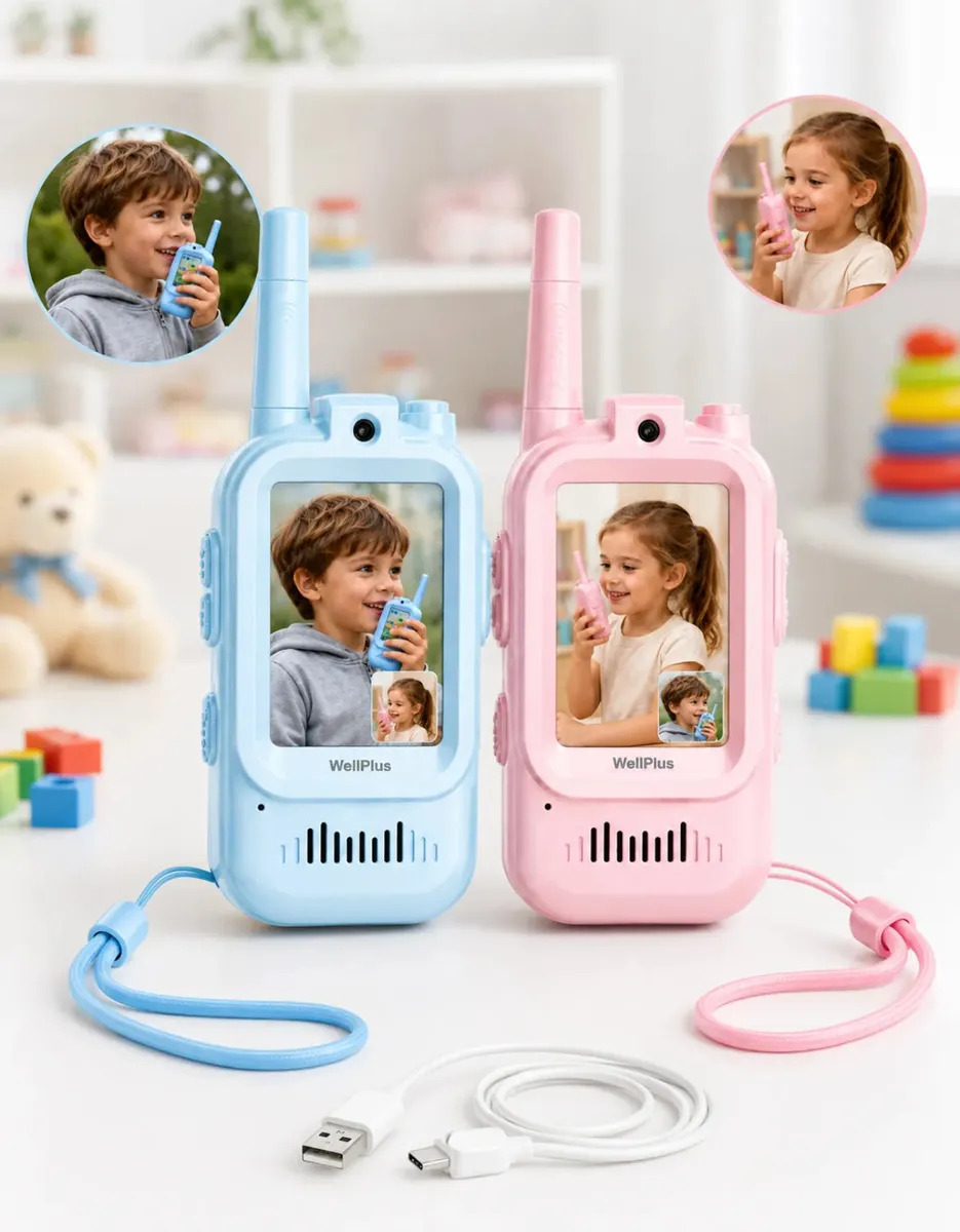 Walkie Talkie Infantil Chamada De Vídeo Recarregável Wellplus