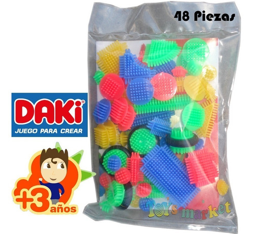 Imagen 2 de 4 de Daki Por 48 Piezas Incluye Ruedas Bloques Modelo 204
