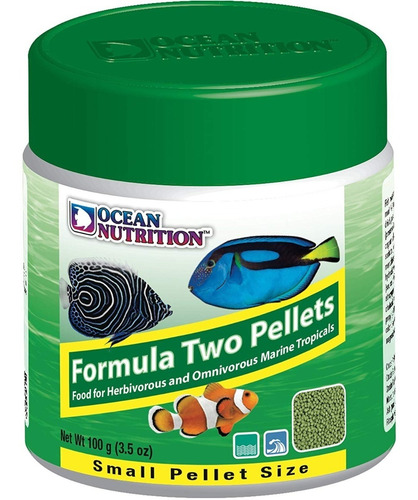 Imagen 1 de 1 de Alimento Para Peces Marinos Ocean Nutrition Formula Two Small Pellets 100g
