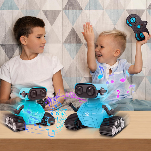 Robot De Control Remoto Robot Toys Modelo Emo Azul 3 Años Personaje Color