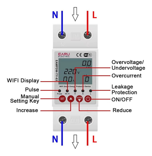 Protector De Tension Inteligente 63a Disyuntor