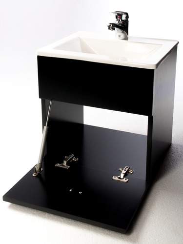 Imagen 6 de 7 de Set: Vanitory 40cm Bacha Pura Inodoro Mochila Asiento C