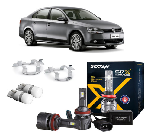 Kit Lampada Led H7 Farol Jetta 2013 2014 2015 Canbus