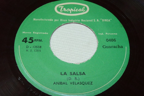 Jch- Anibal Velasquez La Salsa La Sombrita Guarachas 45 Rpm