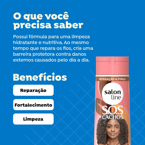 Shampoo Sos Cachos Intenso Mel Oleo De Argan Salonline 300ml