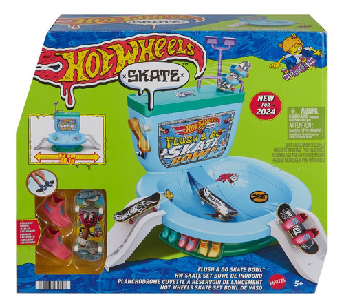 Pista De Juguete - Hot Wheels Skate - Set Bowl De Inodoro