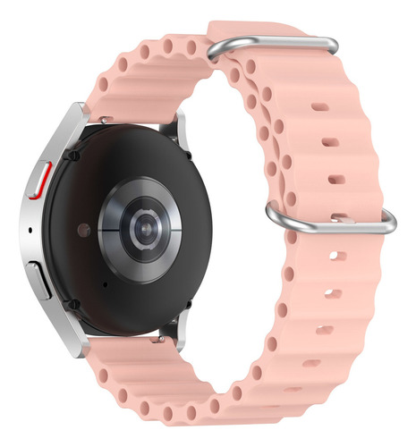 Pulseira De Silicone Oceano Compatível Haylou Solar Plus Rt3 Cor Rosa