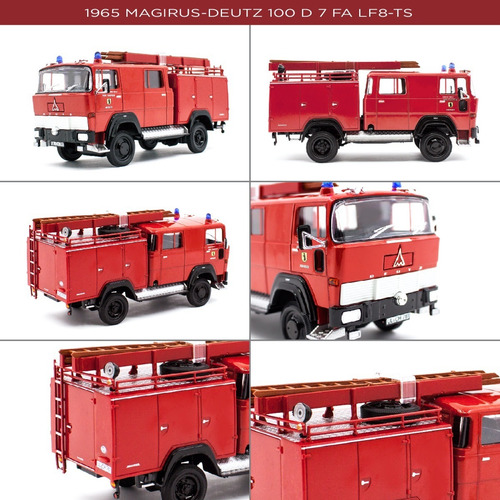 Carro Bombero Magirus Deutz 100 D 7fa Lf8-ts Escala 1/43