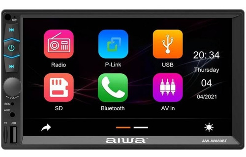 Radio Doble Din Aiwa Carplay Mirror Link Android 