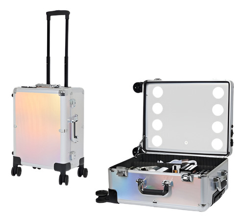 Neceser Cosmetiquera Estacion Maquillaje Maletin Con Luz