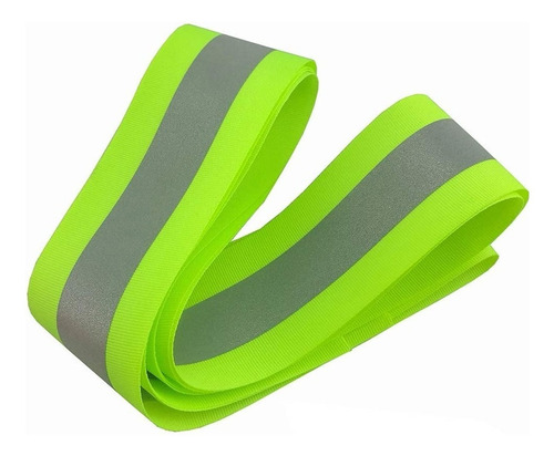 Imagen 8 de 10 de Cinta Reflectiva Textil Fluo Para Costura Vestimenta 10 Mts