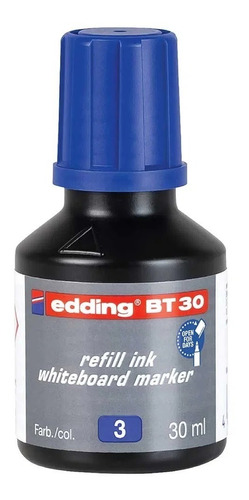 Tinta Marcador Recargable Bt-30 Azul Edding Borrable