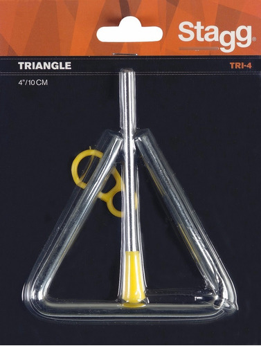 Imagen 2 de 4 de Triangulo Percusiòn Banda Ritmica Stagg Sttri4 4 /10 Cm