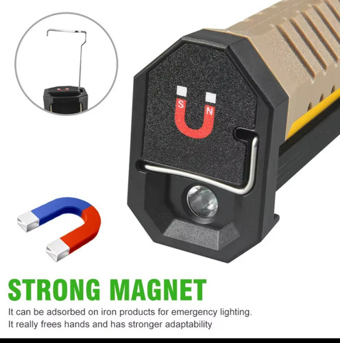 Lámpara Linterna Led Usb Para Mecánico Con Base Magnética