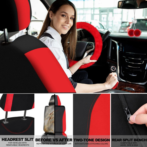 Tallew 17 Pcs Cubierta De Asiento De Automóvil Colla Complet