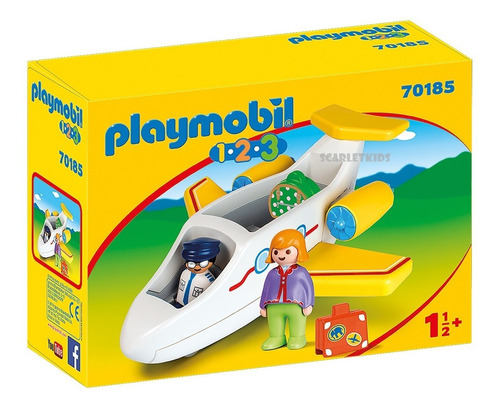 Playmobil 123 Avion Con Pasajero 70185 Scarlet Kids