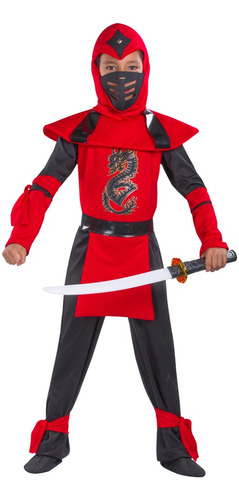 Disfraz Samurai Ninja Rojo Niño