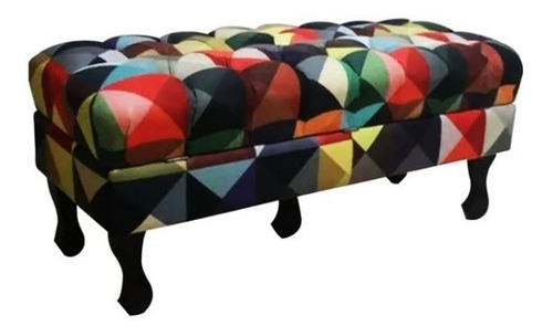 Recamier Decorativo Baú Luis Xv 1,40 Suede Triângulo