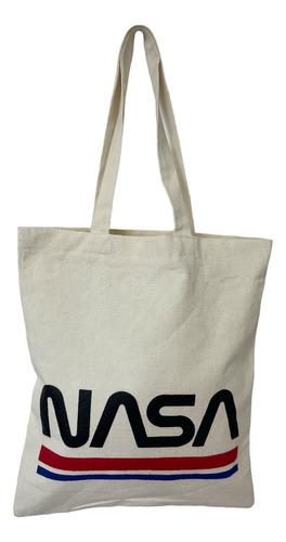 Tote Bag Nasa Bolso Compras 38 X 33 Cm, 100% Algodón, Sarosa