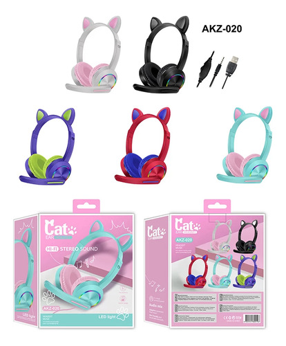 Auriculares C/micrófono Luz Led, Estéreo, C/cable Para Juego