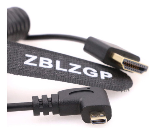 Zblzgp 8k Cable Hdmi Enrollado En Ángulo Recto Tipo A Hdmi 2