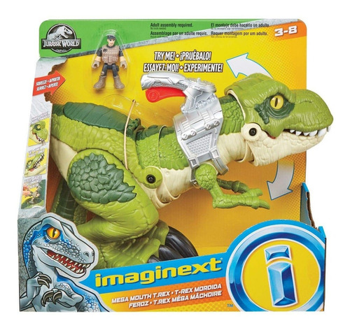 Imaginext Dinossauro T-rex Mordida Feroz Mattel Fisher-price