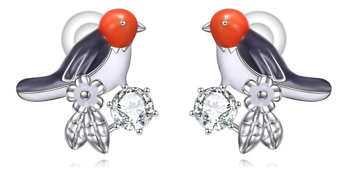 Wteniy Fox Bird Stud Pendientes Joyas Regalos Para Mujeres N