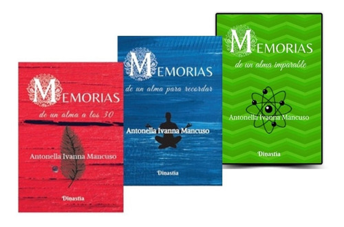 ** 3 Libros Memorias De Un Alma ** De Antonella Mancuso 