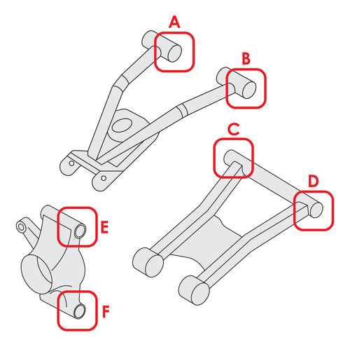 Caltric 5438902 5452233 5452271 Rear Control Arm & Knuck Cch
