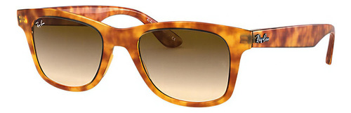 Anteojos de sol Ray-Ban RB4640 Standard con marco de plástico color yellow light havana, lente light brown de cristal degradada, varilla yellow light havana de plástico