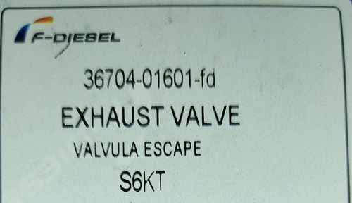 Valvula Escape Mitsubishi S6k S4k Caterpillar 3066  01601
