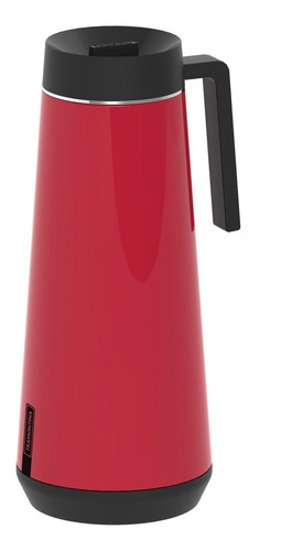 Imagem 2 de 3 de Bule Térmico Inox Vermelho S/ Infusor 1l Tramontina 61645106