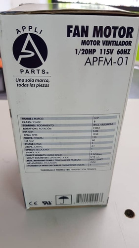 Motor De Refrigeracion Larkin 1/20hp Cw 1550 Rpm Cw - 115v