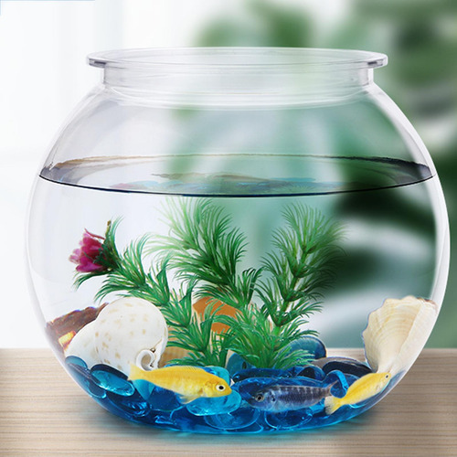 Tanque De Peces Diy Florero Redondo Transparente Para El