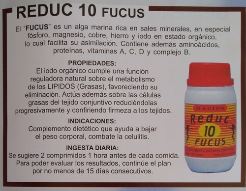 Reduc 10 Fucus Dasipa Superpack 8 X 100 Comp. Adelganzamte