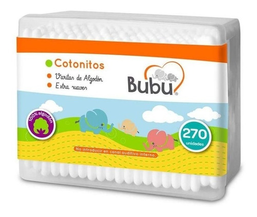 Cotonitos De Algodón Con Varita De Plástico Bubu 270ud